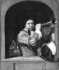 A Trumpeter by Frans van Mieris the Elder
