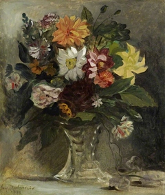 A Vase of Flowers by Eugène Delacroix