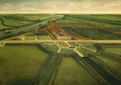 A View of Hampton Court by Leonard Knijff