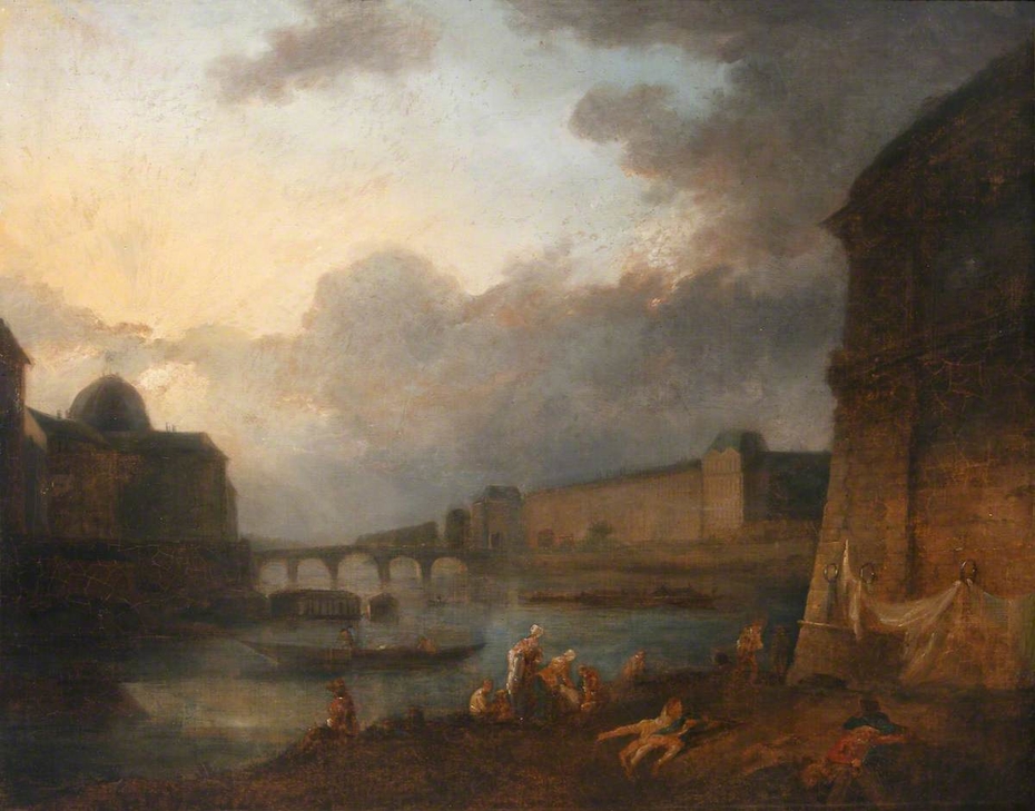 A View of the River Seine and the Musée du Louvre, Paris