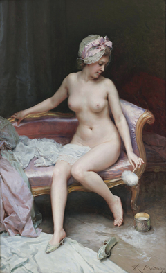 After the Bath (Female Nude) by Raimundo de Madrazo y Garreta