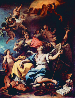 Allegory of France as Minerva Trampling Ignorance and Crowning Virtue by Sebastiano Ricci