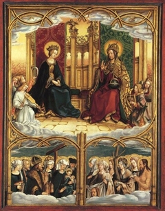 Allerheiligenaltar: Maria und Christus thronend by Hans Burgkmair the Elder