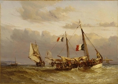 Bateaux de pêche by Eugène Isabey