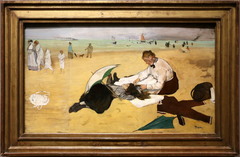 Beach scene by Edgar Degas