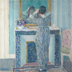 Blue Interior: Giverny (The Red Ribbon) by Frederick Carl Frieseke