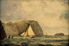 Boats off Llanlleiana by James Francis Williams