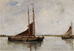 Boats with Brown Sails by Nathaniel Hone the Younger