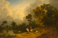 Boys Bathing in a River by Frederick Richard Lee