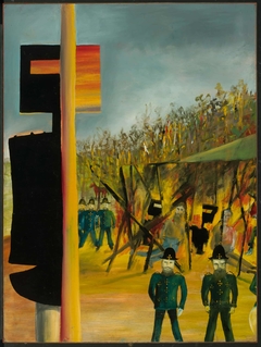 Burning at Glenrowan by Sidney Nolan