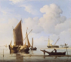 Calm: Fishing Boats at Low Water by Willem van de Velde the Younger