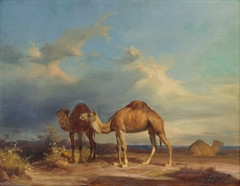 Camels in a Southern Landscape by Károly Markó