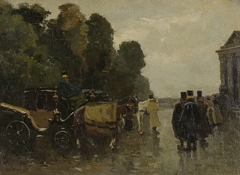 Carriages and Waiting Coachmen by Willem de Zwart