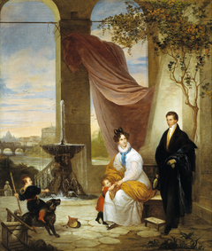 Charles Izard Manigault and His Family in Rome by Ferdinando Cavalleri