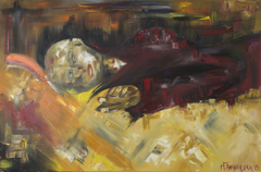 child oil in canvas 90x60 by Maria Tzanandrea