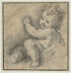 Christuskind met de hand van Maria by Federico Barocci