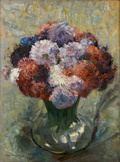 Chrysanthemen in kugeliger Vase by George Mosson