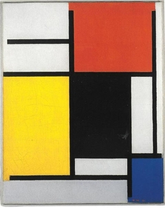 Composition with red, yellow, black, blue, and gray by Piet Mondrian