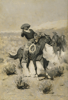 Days on the Range ("Hands Up!") by Frederic Remington
