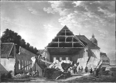 Der Abbruch der Alten Reitschule im Jahr 1822 by Domenico Quaglio the Younger