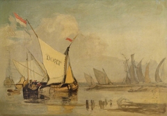 Dutch Barges off the Coast by Anonymous