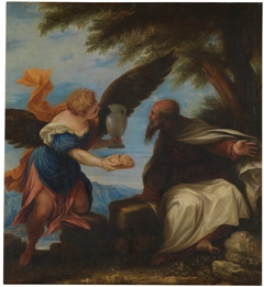 El profeta Elías y el ángel by Juan Antonio de Frías y Escalante