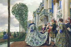 Empress Elizabeth Petrovna in Tsarskoye Selo by Eugene Lanceray