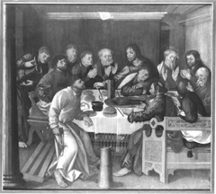 Erster Wettenhauser Altar: Das Letzte Abendmahl Rückseite: Kreuztragung Christi by Martin Schaffner