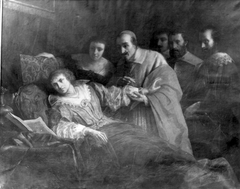 Fabio Chigi assisting Marie de’ Medici in the moment of her death by Charles Houry