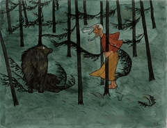 Fear in The Woods by Hugo Simberg