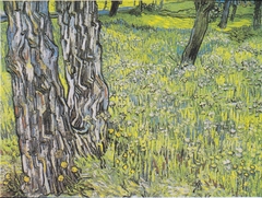 Flowering Meadow with Trees and Dandelions by Vincent van Gogh