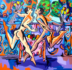 gay couple homosexual painter raphael perez lgbt artist queer art paintings homoerotic artist by Raphael Perez
