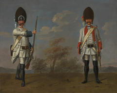 Grenadiers, Infantry Regiment "Browne" and an unidentified Infantry Regiment by David Morier