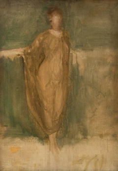 Harmony in Green and Amber: A Draped Study by James McNeill Whistler