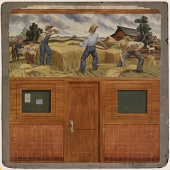 Harvest (mural study, Alma, Michigan Post Office) by Joe Cox