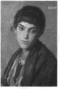 Head of a young Italian girl by August von Pettenkofen