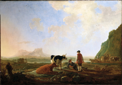 Herdsmen with Cow by Aelbert Cuyp