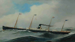 Het ss. Werkendam van de Nederlandsch-Amerikaansche Stoomvaart-Maatschappij by Antonio Jacobsen