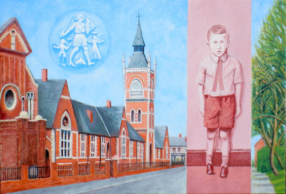 ‘Holme Hill Primary School’ (2012), oil on linen,  66 x 96.5 cm