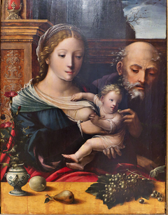 Holy Family by Master with the Parrot
