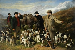 Hunting Scene of Windermere Harriers with George Ridehalgh (1835 - 1892),  as Master by John William Bottomley