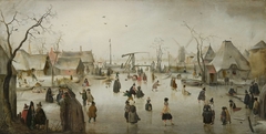 Ice-skating in a Village