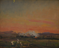 In the Field (Sunset in the Ukraine) by Jan Stanisławski