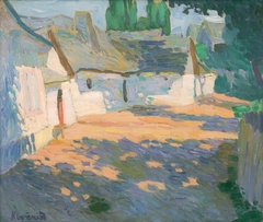 In the Morning Sun (Village Courtyard) by Konštantín Kővári-Kačmarik