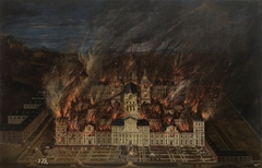Incendio del Monasterio de El Escorial en 1671 by Anonymous