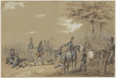 Infanterie in gevecht by Charles Rochussen