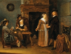 Interior with card players