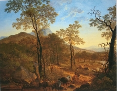 Italianate Landscape with Cowherd