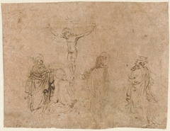 Kruisiging met vier figuren by Giovanni Badile I