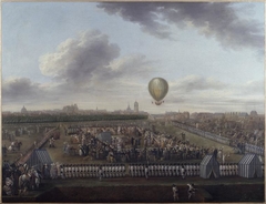 La 14ème expérience aérostatique de M. Blanchard accompagné du Chevalier Lepinard by Louis Joseph Watteau